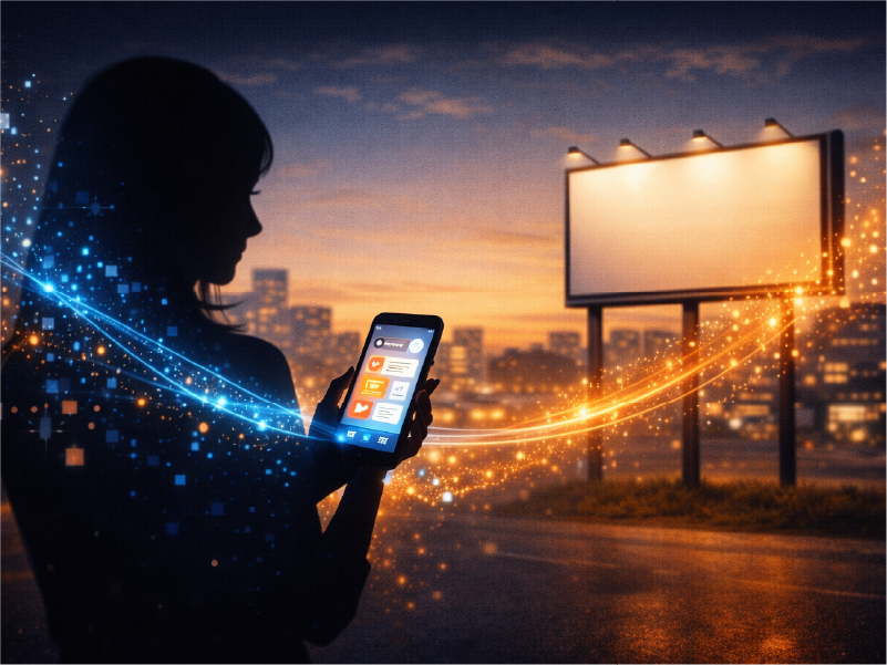 デジタル広告と看板の組み合わせは面白い！！